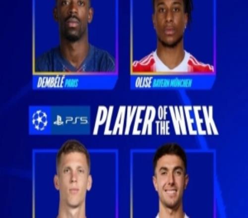 歐冠官方本輪最佳球員候選:登貝萊、奧利塞、奧爾莫、蘇維門迪