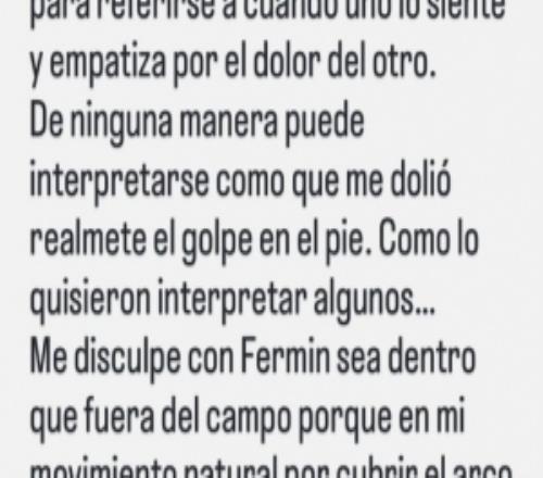 穆索：我在場上場下都向費爾明道歉了，當(dāng)時自然移動以保護球門
