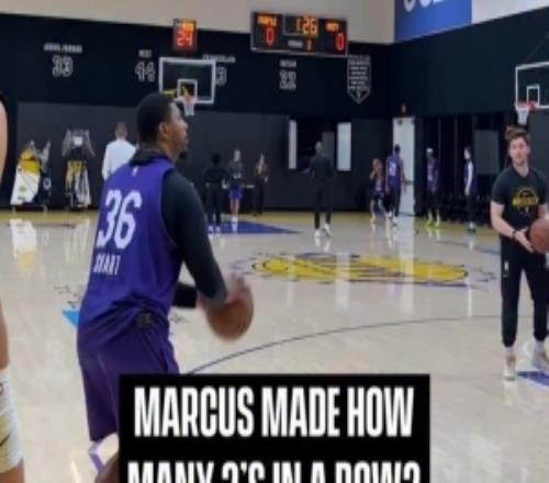 打磨手感！湖人官方曬斯瑪特連進(jìn)10記三分贏得隊(duì)內(nèi)三分挑戰(zhàn)