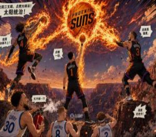 Ai繪圖：太陽(yáng)三叉戟點(diǎn)燃大峽谷壓制勇士魔術(shù)編織大網(wǎng)輕松捕蜂