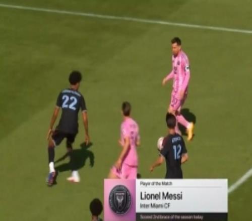 梅開(kāi)二度！梅西當(dāng)選邁阿密vs科羅拉多急流全場(chǎng)最佳球員