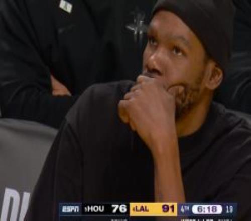 殺人誅心！肯納德三分再射5中5了KD捂嘴神情微妙！