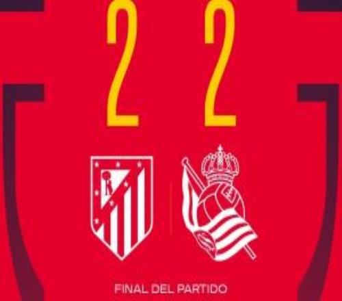 90分鐘戰(zhàn)報(bào)馬競22皇家社會(huì)巴雷內(nèi)切亞14秒閃擊阿爾瓦雷斯扳平