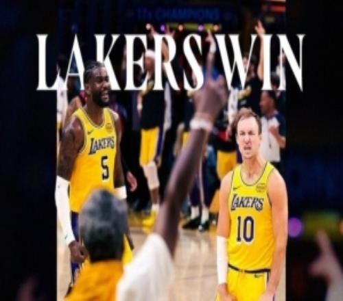 兩大功臣！湖人發(fā)布贏球海報(bào)：主角肯納德艾頓也入鏡