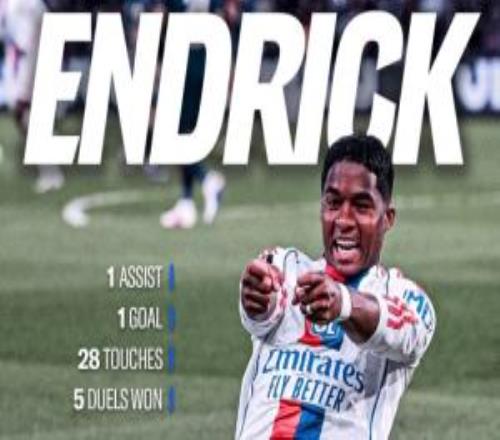 關(guān)鍵戰(zhàn)閃光！19歲恩德里克貢獻(xiàn)傳射，聯(lián)手莫雷拉帶隊(duì)?wèi)?zhàn)勝榜首巴黎