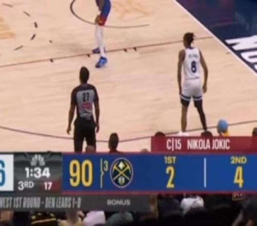 終于發(fā)力了！約基奇第三節(jié)轟16分7板上半場僅6分