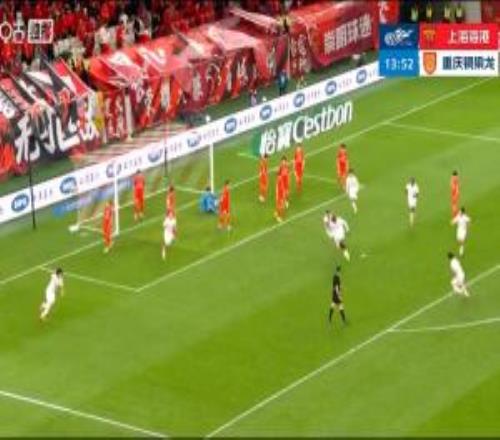 銅梁龍客場10領(lǐng)先海港！肯帕努角球助攻，恩加德烏頭球破門