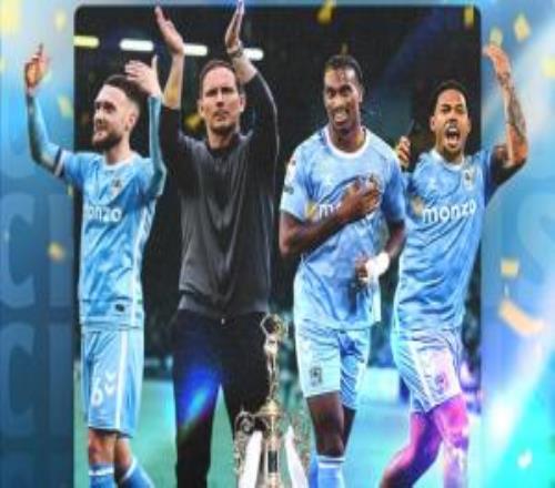 恭喜！考文垂提前2輪奪得英冠冠軍，蘭帕德與全隊(duì)激情慶祝