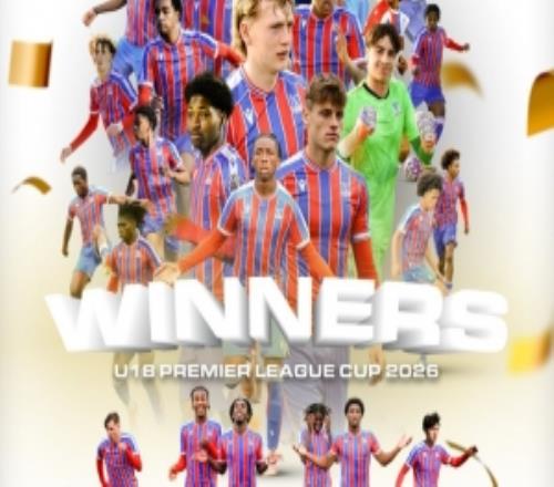 水晶宮U18點(diǎn)球大戰(zhàn)擊敗曼聯(lián)U18，首次奪得U18英超聯(lián)賽杯冠軍