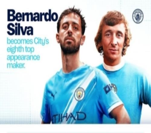 已是傳奇！31歲B席為曼城出戰(zhàn)453場，升至隊史出場榜第8位