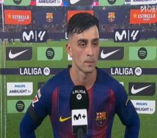 有點(diǎn)小插曲！佩德里賽后采訪一度中途跑走，以參加德容的紀(jì)念儀式