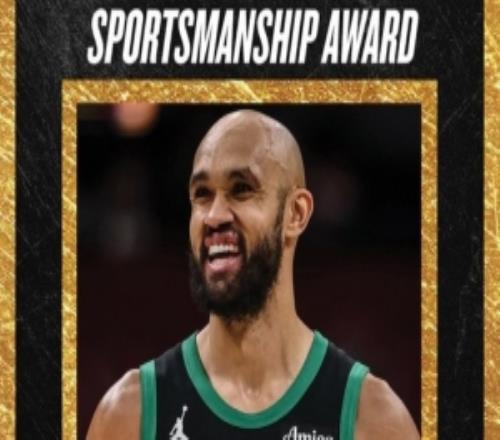官方：凱爾特人后衛(wèi)德里克懷特獲得本賽季體育道德風(fēng)尚獎(jiǎng)