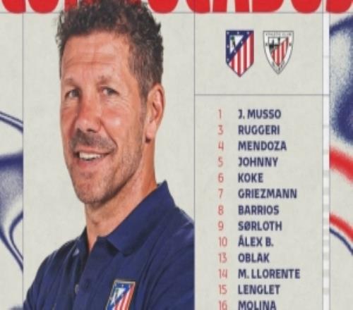 马竞vs毕巴大名单：格列兹曼、阿尔瓦雷斯领衔奥布拉克在列