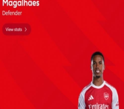 5次解圍完成零封，官方：加布里埃爾當(dāng)選阿森納10紐卡全場(chǎng)最佳