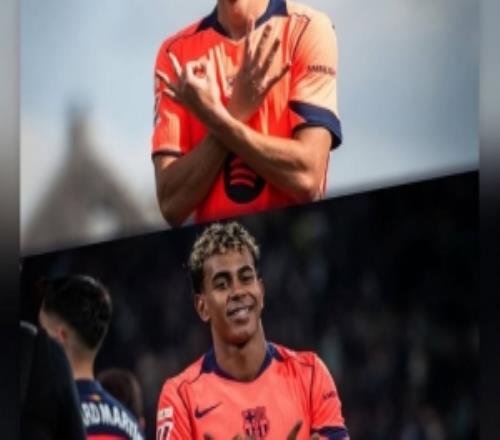 費爾明做同款慶祝動作致敬受傷的亞馬爾，后者社媒曬照：愛你兄弟