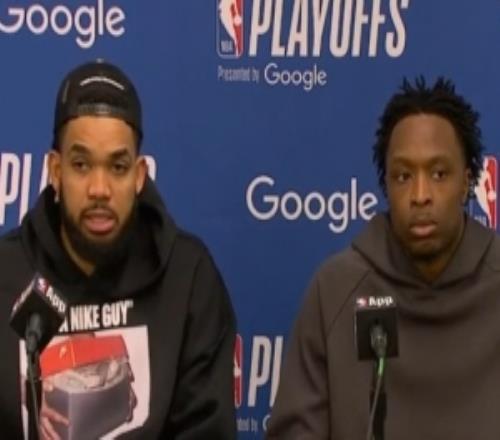 【完整版】唐斯&阿努諾比：我們?cè)陉P(guān)鍵戰(zhàn)打出拼勁用傳球帶動(dòng)隊(duì)友