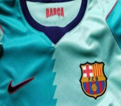 巴薩2627賽季第三球衣曝光：青綠色調(diào)搭配鋸齒形線條