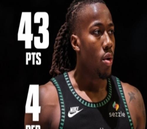 一頂五！道蘇姆43分比全隊(duì)首發(fā)合計(jì)還多7分不過(guò)迪文&華子均傷退