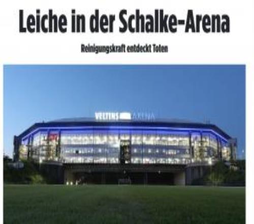 圖片報：沙爾克球場廁所發(fā)現(xiàn)一具尸體，65歲老人疑似突發(fā)疾病去世