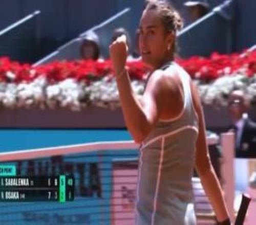 豪取15連勝！薩巴倫卡21逆轉大坂直美，晉級馬德里大師賽8強