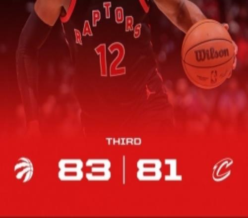 手抖了猛龍官推半場(chǎng)海報(bào)出現(xiàn)8381離譜比分烏龍目前已刪除