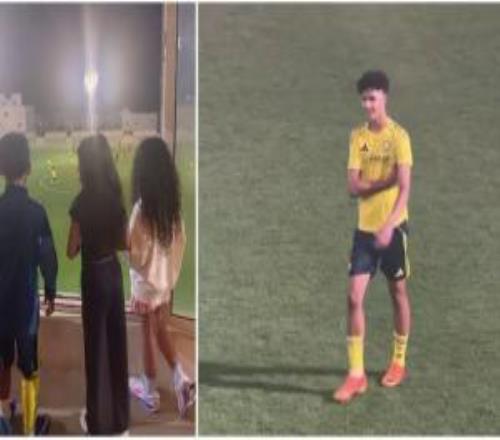 喬治娜曬迷你羅出戰(zhàn)U16比賽，弟弟妹妹現(xiàn)場支持：太酷了兄弟