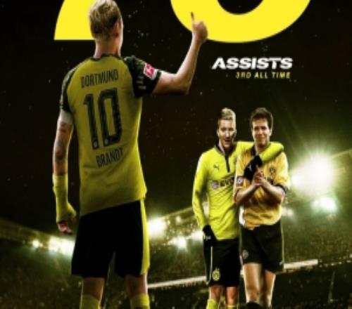 已是传奇！布兰特多特生涯助攻数达70次，队史仅次于罗伊斯和莫勒