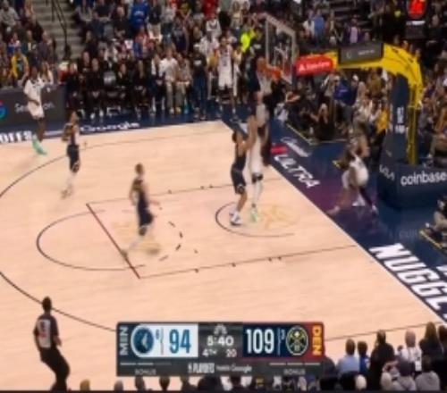 別以為穩(wěn)了！約基奇“助攻”道蘇姆上籃森林狼連續(xù)反擊追到13分