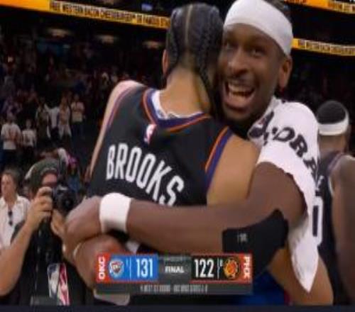 我們好著呢！亞歷山大賽后與布克擁抱與狄龍熊抱熱聊笑嘻了！