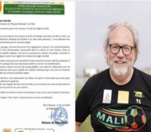 官方：马里主帅汤姆圣菲特离任，带队战绩9胜8平3负