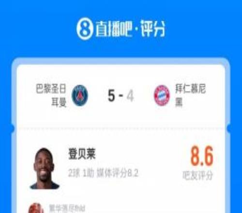 超萬名吧友為登貝萊評分8.6：金球沒有水的，錯哥！我們真登了！