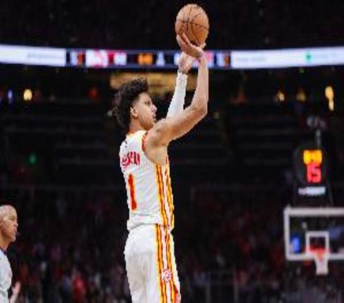 状态还可以！杰伦约翰逊半场9中5拿到14分7板2助