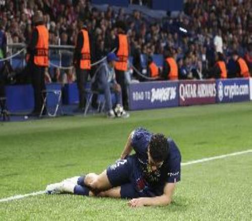 將缺戰(zhàn)次回合對拜仁！官方：阿什拉夫右腿肌肉受傷缺戰(zhàn)數(shù)周