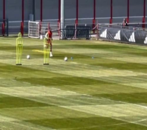 記者：對(duì)陣巴黎半場(chǎng)被換下，阿方索戴維斯今日進(jìn)行單獨(dú)訓(xùn)練