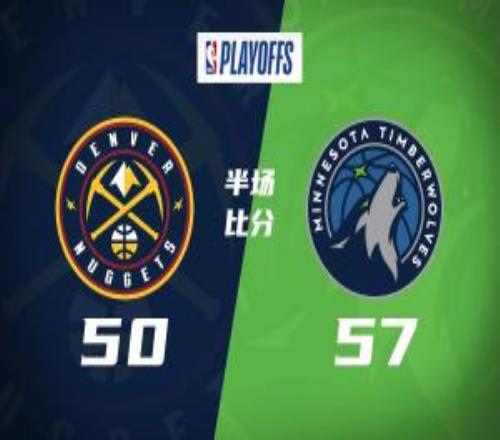 半場戰報森林狼5750領先掘金小香農12分卡約5中5穆雷11中3