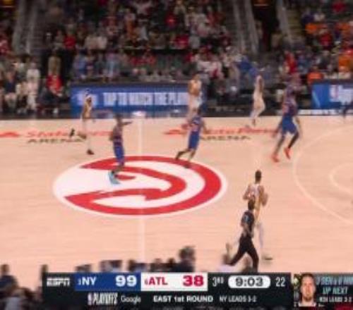 哈特三分轟進(jìn)助尼克斯領(lǐng)先老鷹61分創(chuàng)造NBA季后賽歷史最大領(lǐng)先