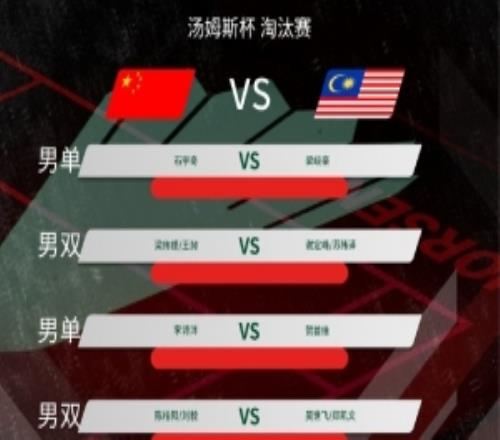 湯杯14決賽對(duì)陣：石宇奇復(fù)出迎戰(zhàn)梁峻豪，梁王組合、李詩(shī)灃出戰(zhàn)