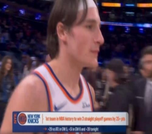 狀態(tài)火爆！尼克斯季后賽連續(xù)三場凈勝25+NBA歷史首次