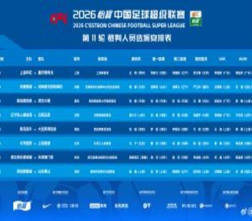 官方：马宁主哨明晚国安vs海港，麦麦提江执法浙江vs津门虎