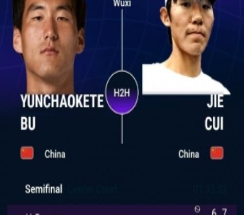 將與權(quán)純雨?duì)幑冢〔荚瞥颂?0崔杰，晉級(jí)無錫挑戰(zhàn)賽決賽