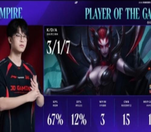 VV的神！Vampire蜘蛛靈性游走完美發(fā)揮當選JDG戰(zhàn)勝AL決勝局POG