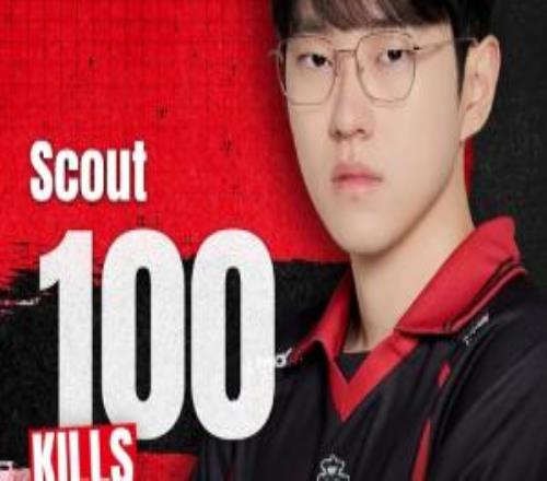 NS官方：Scout選手達成LCK聯(lián)賽100擊殺里程碑