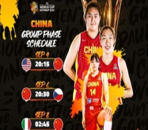 中國女籃世界杯賽程：9月4日首戰美國9月6日vs捷克&8日vs意大利