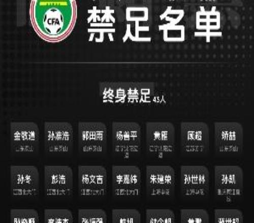 三图一览禁足名单201人被罚，133人终身禁足，68人禁足5年或以下