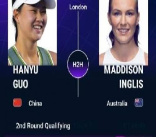 郭涵煜12不敌英格利斯，无缘WTA500伦敦站正赛