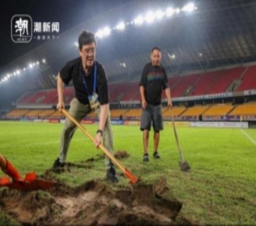 浙媒：96小時內(nèi)，金華草坪完成從受損草坪到國際級綠茵場的蛻變