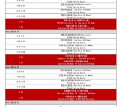 U18国青女篮热身赛邢台站今日打响首战对阵巴西U18