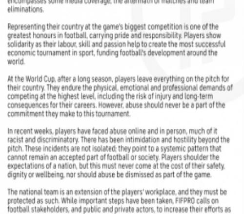 官方:FIFPRO呼吁各方联合行动,保护球员免受各类的恶意侵害行为