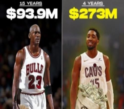 ClutchPoints：喬丹生涯15年總工資9390萬米切爾4年合同2.73億
