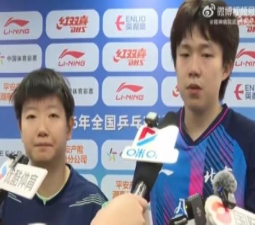 孙颖莎王楚钦:我们俩在场上互相提醒对方,半决赛会全力以赴